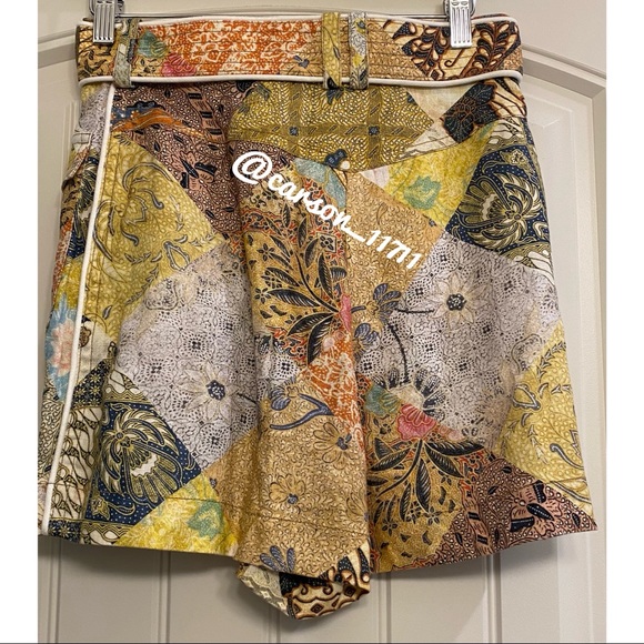 Zimmermann Brightside Batik Patch High Waist Shorts 1 - Picture 10 of 10